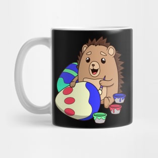 Easter - Cute hedgehog painting Easter eggs Mug